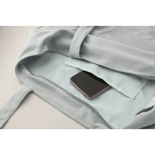 Obrázky: Velká manšestrová nákupní taška na zip, sv. modrá, Obrázek 3