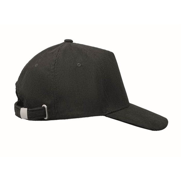 Obrázky: Manšestrová 5panel. kšiltovka, černá, Obrázek 6