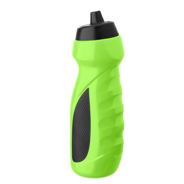 Obrázky: Sportovní PE láhev s úchopem 700ml, neon. zelená, Obrázek 2