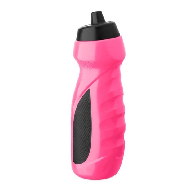 Obrázky: Sportovní PE láhev s úchopem 700ml, neon. fuchsia, Obrázek 2