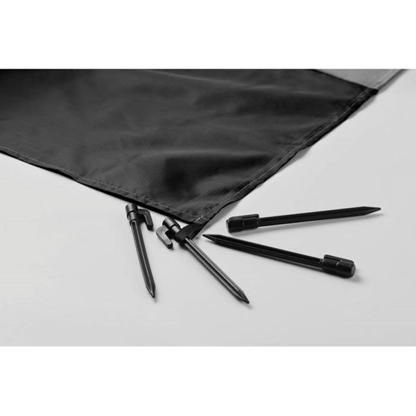 Obrázky: Lehká velká pláž. deka-4 skoby k uchyc., černá, Obrázek 7