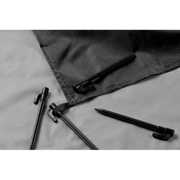 Obrázky: Lehká velká pláž. deka-4 skoby k uchyc., černá, Obrázek 8