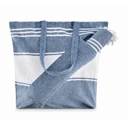 Obrázky: Plážová taška s ručníkem, modrá