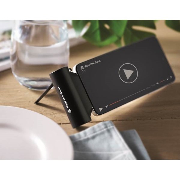 Obrázky: Černá ABS powerbanka 5000mAh s funkcí stojánku, Obrázek 11