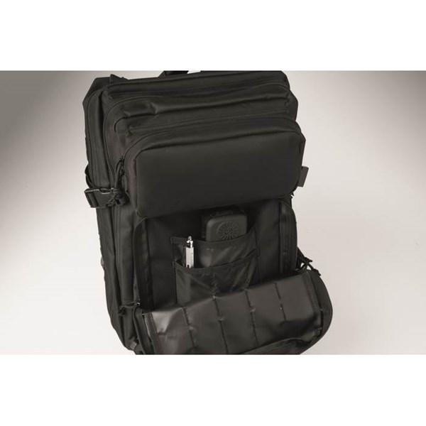 Obrázky: Outdoorový 50l batoh 600D RPET, černý, Obrázek 12