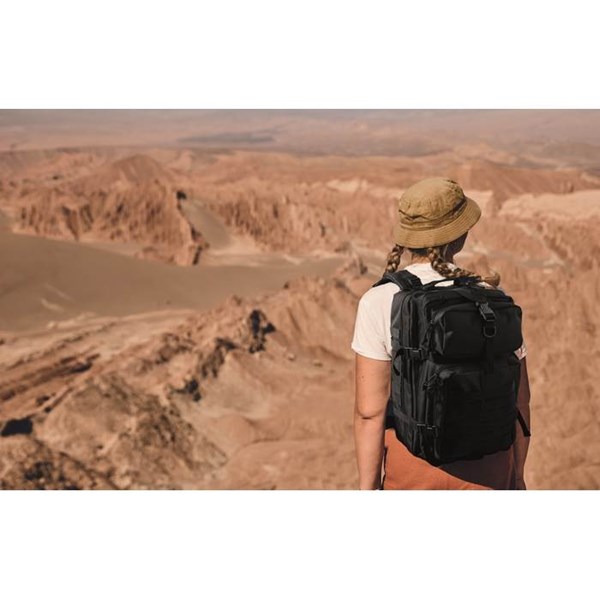 Obrázky: Outdoorový 50l batoh 600D RPET, černý, Obrázek 19