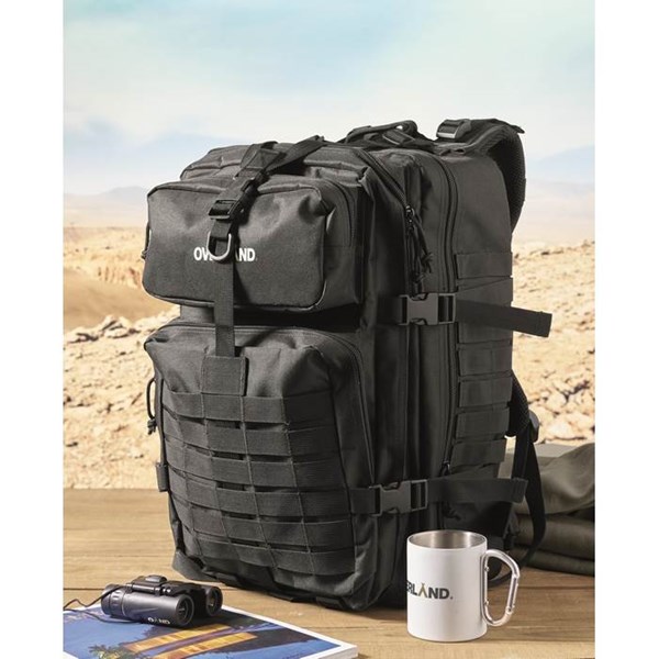 Obrázky: Outdoorový 50l batoh 600D RPET, černý, Obrázek 20