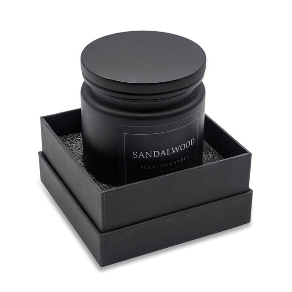 Obrázky: Černá svíčka ve sklen. nádobě s dřevěným víčkem, Obrázek 9