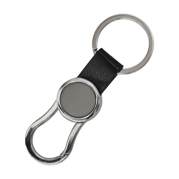 Obrázky: Kovový přívěsek s karabinou, černá, Obrázek 2