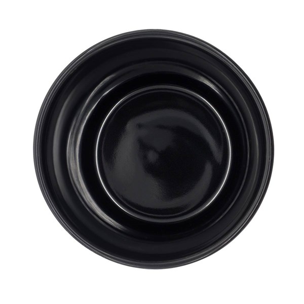 Obrázky: Keram. hrnek 370ml, povrch a víčko silikon,černá, Obrázek 3