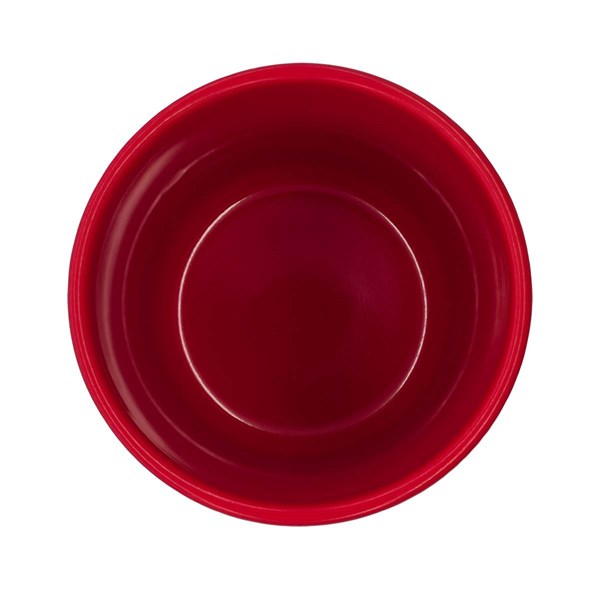 Obrázky: Keram. hrnek 370ml, povrch a víčko silikon,červená, Obrázek 3