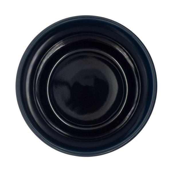 Obrázky: Keram. hrnek 370ml, povrch a víčko silikon,modrá, Obrázek 3