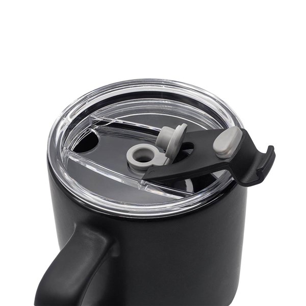 Obrázky: Matný keramický hrnek s víčkem 440 ml, černá, Obrázek 6