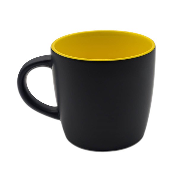 Obrázky: Keram. hrnek 345ml pro laser barev. loga, žlutá