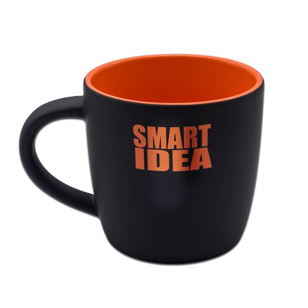 Obrázky: Keram. hrnek 345ml pro laser barev. loga, oranžová