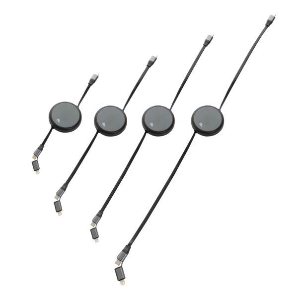 Obrázky: Recyklovaný hliníkový zatahovací 2v1 kabel 240W, Obrázek 2