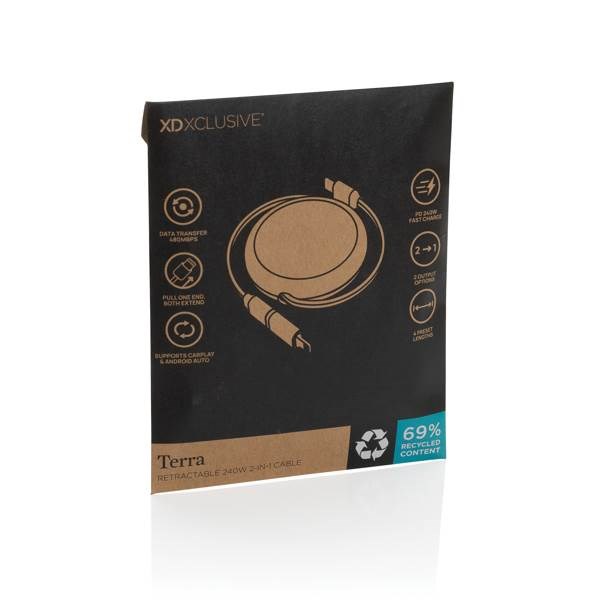 Obrázky: Recyklovaný hliníkový zatahovací 2v1 kabel 240W, Obrázek 12