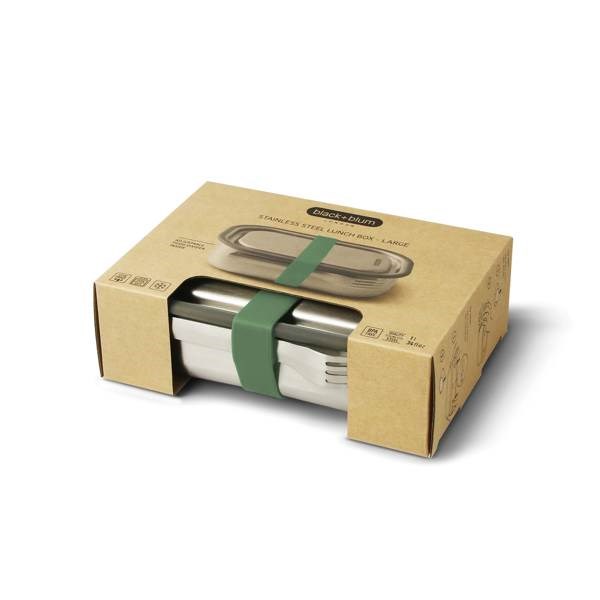 Obrázky: Velká nerez. krabička na jídlo Black+Blum, zelená, Obrázek 10