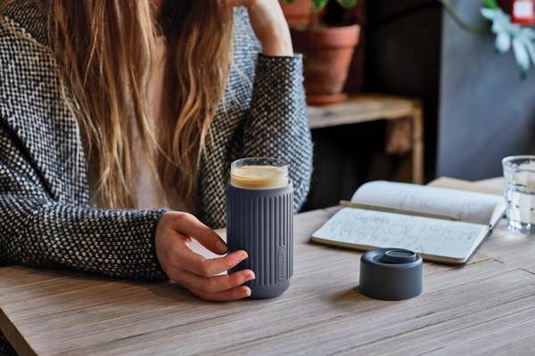 Obrázky: Cestovní skleněný hrnek 340 ml Black+Blum, šedá, Obrázek 6