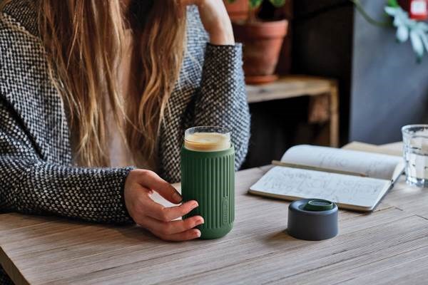 Obrázky: Cestovní skleněný hrnek 340 ml Black+Blum, zelená, Obrázek 6