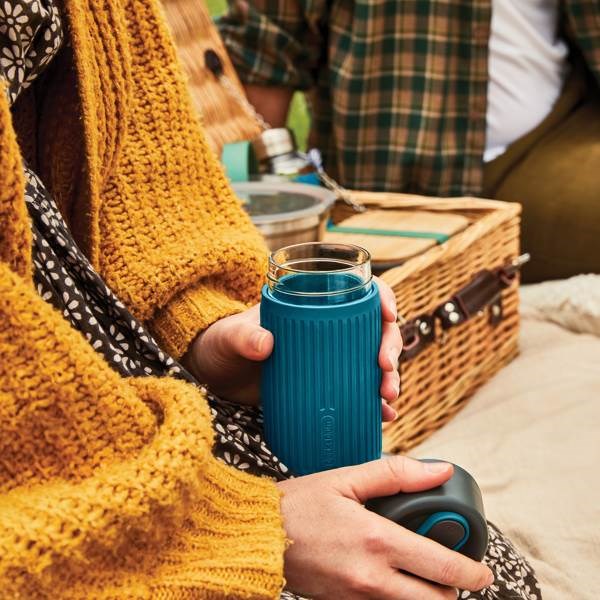 Obrázky: Cestovní skleněný hrnek 340 ml Black+Blum, tyrkysová, Obrázek 10