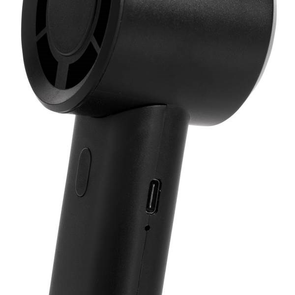 Obrázky: Dobíjecí větráček z recyklovaného plastu RCS, černá, Obrázek 5