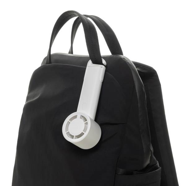 Obrázky: Dobíjecí větráček z recyklovaného plastu RCS, bílá, Obrázek 3