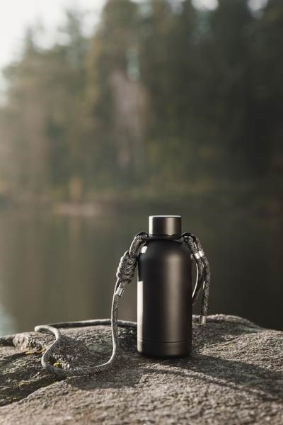 Obrázky: Nerez láhev VINGA z RCS s popruhem, 400ml, černá, Obrázek 5