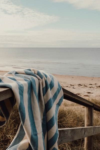 Obrázky: Plážová osuška VINGA recyklovaná, sv. modrá, Obrázek 3