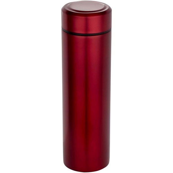 Obrázky: Dvoust. nerez láhev 450ml, čajové sítko, červená