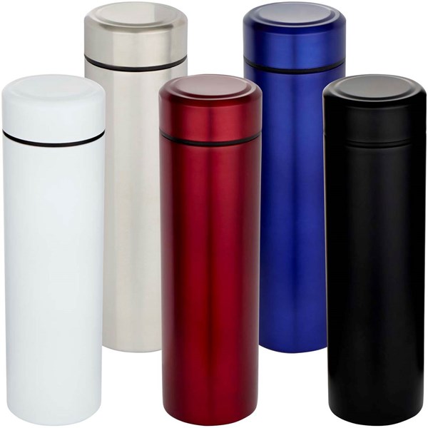 Obrázky: Dvoust. nerez láhev 450ml, čajové sítko, červená, Obrázek 6