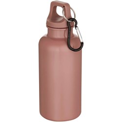 Obrázky: Plastová RCS láhev 400ml s karabinou, starorůžová