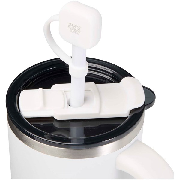 Obrázky: Silikonový kryt na brčko, bílá, Obrázek 3