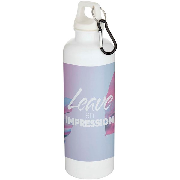 Obrázky: Láhev 750ml,recykl. RCS plast, karabina, bílá, Obrázek 2