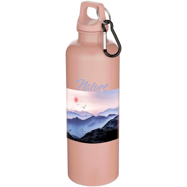 Obrázky: Láhev 750ml,recykl. RCS plast, karabina, růžová, Obrázek 2