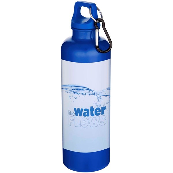Obrázky: Láhev 750ml,recykl. RCS plast, karabina, st. modrá, Obrázek 2