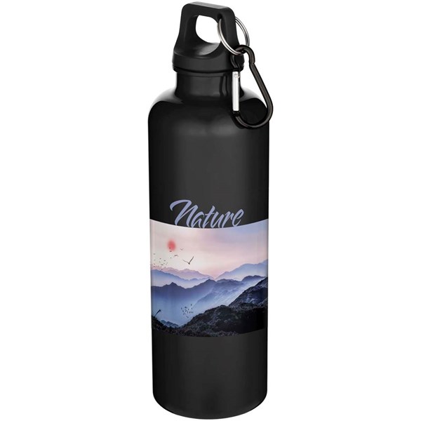 Obrázky: Láhev 750ml,recykl. RCS plast, karabina, černá, Obrázek 2