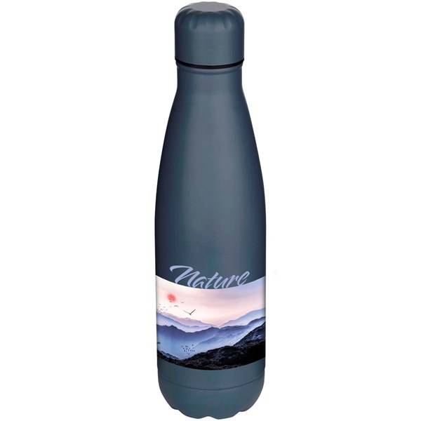 Obrázky: Jednostěnná recykl. nerez 750ml láhev, tm. modrá, Obrázek 2