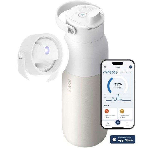 Obrázky: LARQ PureVis™ 2.0 láhev na vodu 1000 ml, bílá, Obrázek 5