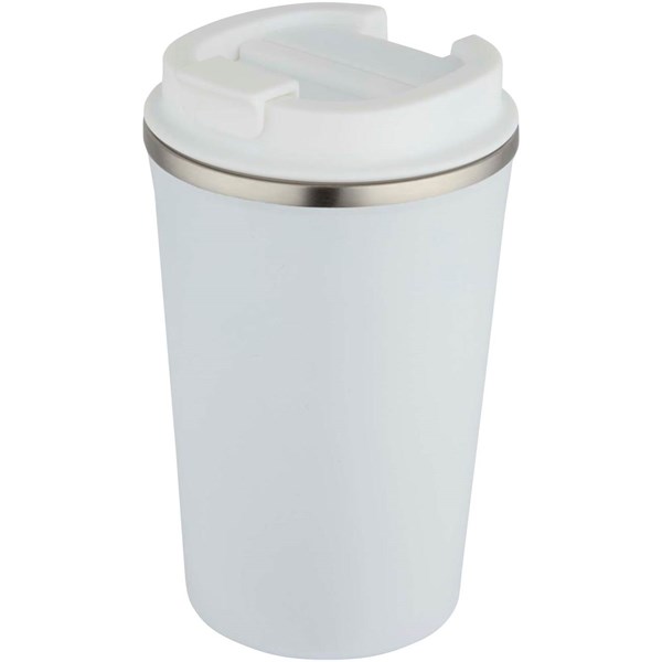 Obrázky: Bílý nerez termohrnek vakuově izol. 350 ml