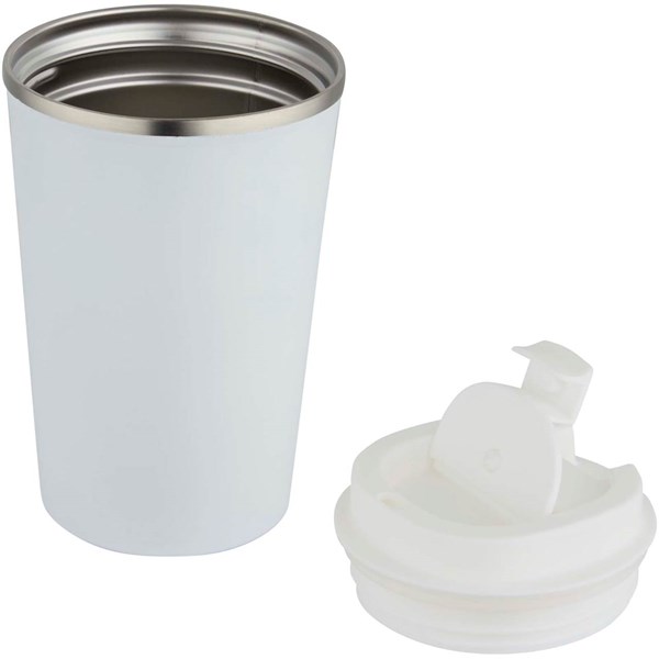 Obrázky: Bílý nerez termohrnek vakuově izol. 350 ml, Obrázek 2