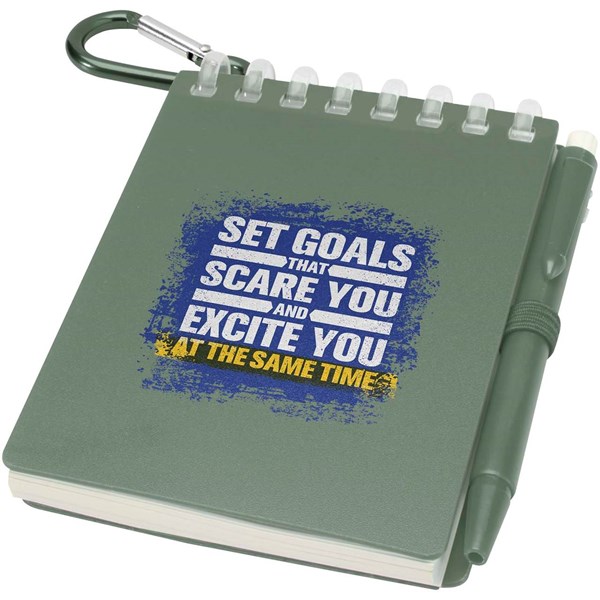 Obrázky: Pozn. blok s karabinou a rec. perem ČN, zelená, Obrázek 10