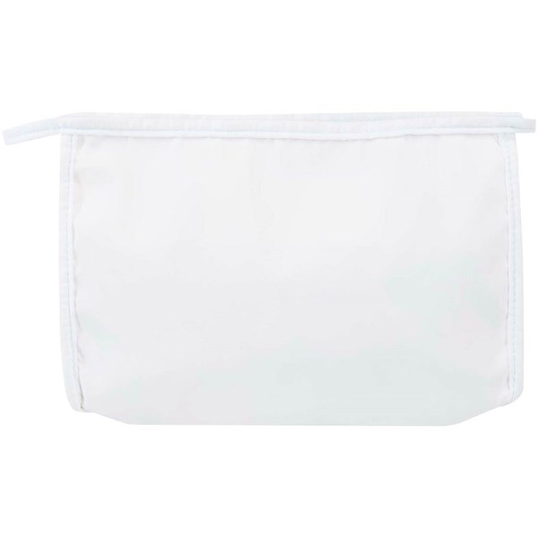 Obrázky: Kompaktní toaletní taštička z GRS RPET, bílá, Obrázek 3