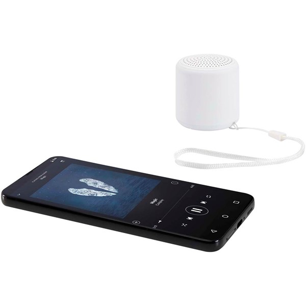 Obrázky: Bílý 3W bezdrát. Bluetooth® reproduktor z rec. ABS, Obrázek 4