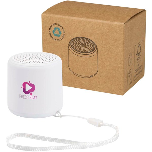 Obrázky: Bílý 3W bezdrát. Bluetooth® reproduktor z rec. ABS, Obrázek 7