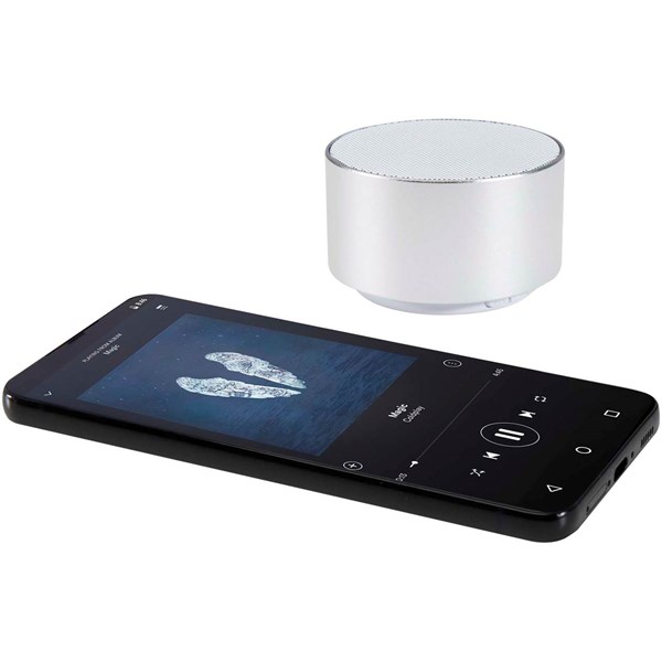 Obrázky: Stříbrný 3W Bluetooth® reproduktor z rec. hliníku, Obrázek 4