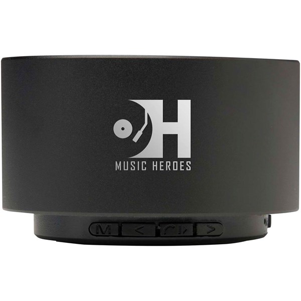 Obrázky: Černý 3W Bluetooth® reproduktor z rec. hliníku, Obrázek 6