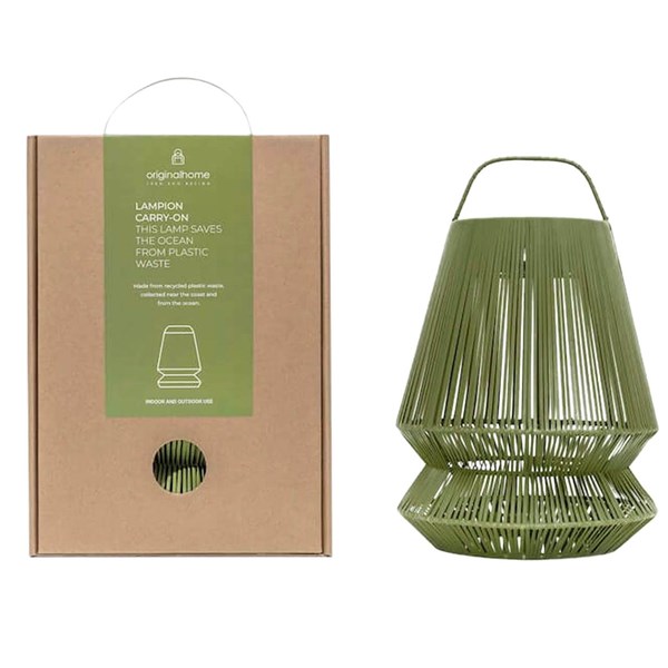 Obrázky: Solární lampa se stínítkem z rec. mat., zelené