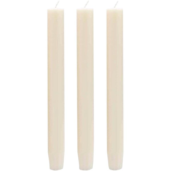 Obrázky: Sada 10 stolních svíček s vůní matcha, krémově bílá, Obrázek 2