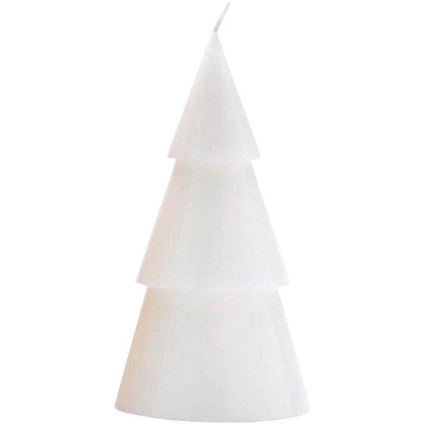 Obrázky: Velká bílá svíčka tvar vánočního stromu,vůně matcha, Obrázek 2